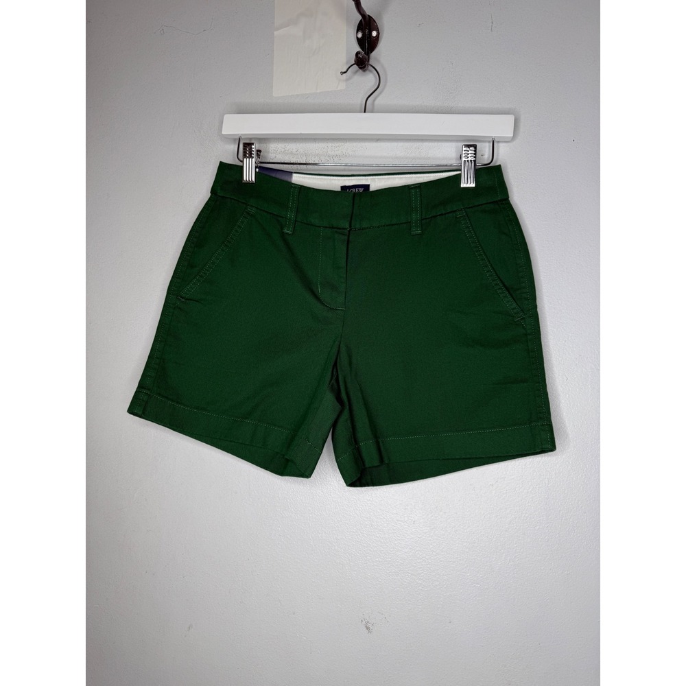 NWT j crew factory green chino 5"‎ shorts size 00